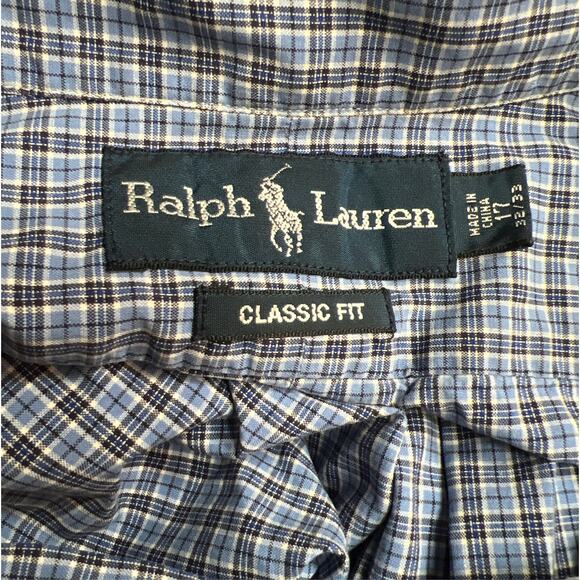 Ralph Lauren Mens Black Label Button-Down Classic Fit Shirt Size 17 32/33 - Picture 7 of 10